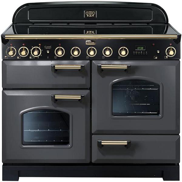 Falcon Classic Deluxe 110CM Induction Range Cooker Slate/Brass CDL110EISL/BR