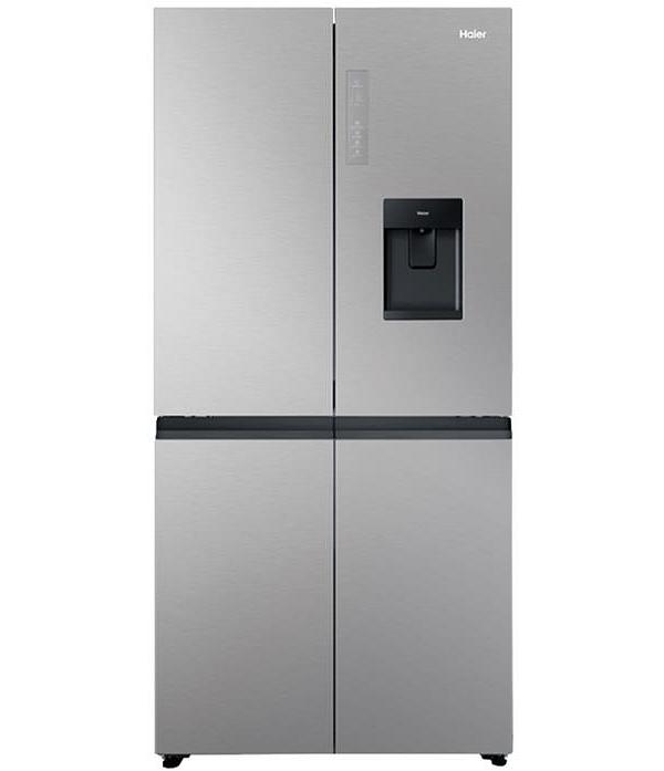 Haier Quad Door Refrigerator Freezer, 83cm, 507L, Ice & Water Satina HRF580YPS