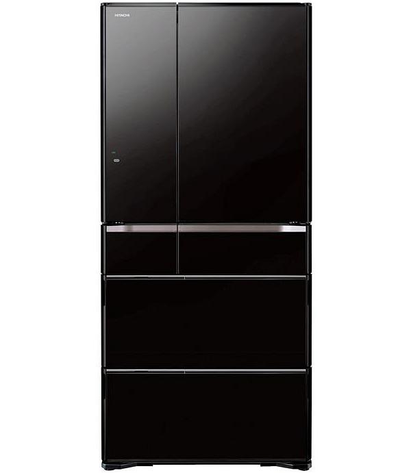 Hitachi 670L Black Glass French Door Inverter Fridge RWX670RAXK