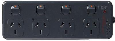 HPM 4 Outlet Surge-Protected Switched Powerboard D104PACC