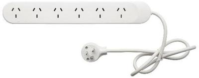 HPM Twin Pack - 6 Outlet Powerboard with overload protection White R105/6TWIN