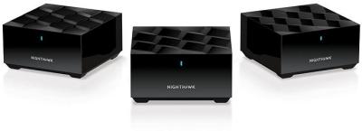 Netgear Nighthawk Dual-Band WiFi 6 Mesh System, 3Gbps, Router + 2 Satellites MK73S-100APS