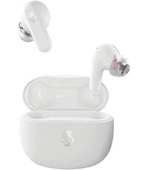 SKULLCANDY Rail In-Ear Wireless Earbuds Bone/Orange Glow S2RLW-Q751