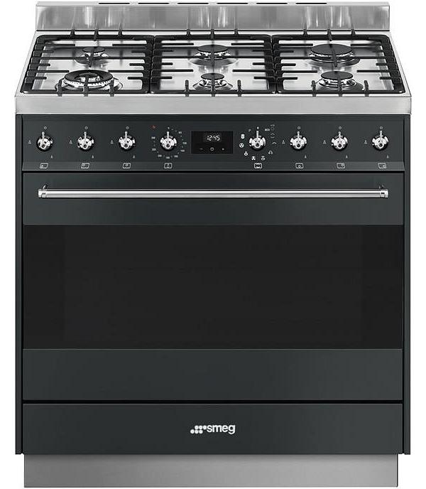 Smeg 90cm Classic Freestanding Cooker Matte Black CSP9GMMNA1