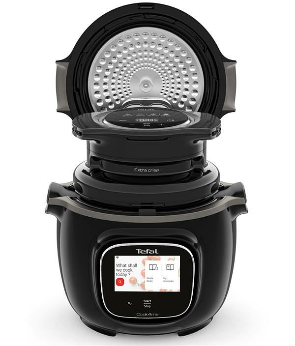 Tefal Cook4me Touch Express Smart Multicooker & Pressure Cooker with Extra Crisp Lid CY9128B