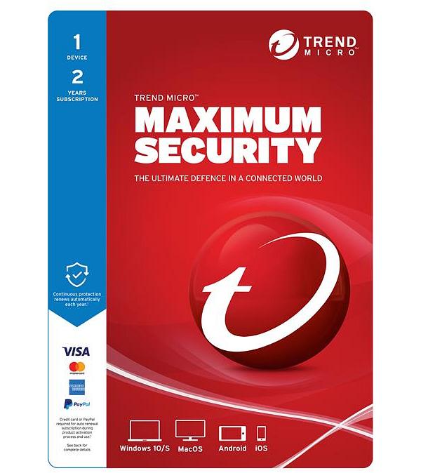 Trend Micro MAXIMUM SECURITY 1D 2YR 9337694075818
