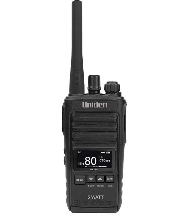 Uniden 5 Watt UHF CB Splashproof Handheld Radio UH755