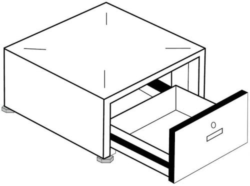 Unilux Laundry Pedestal with Lock ULX110