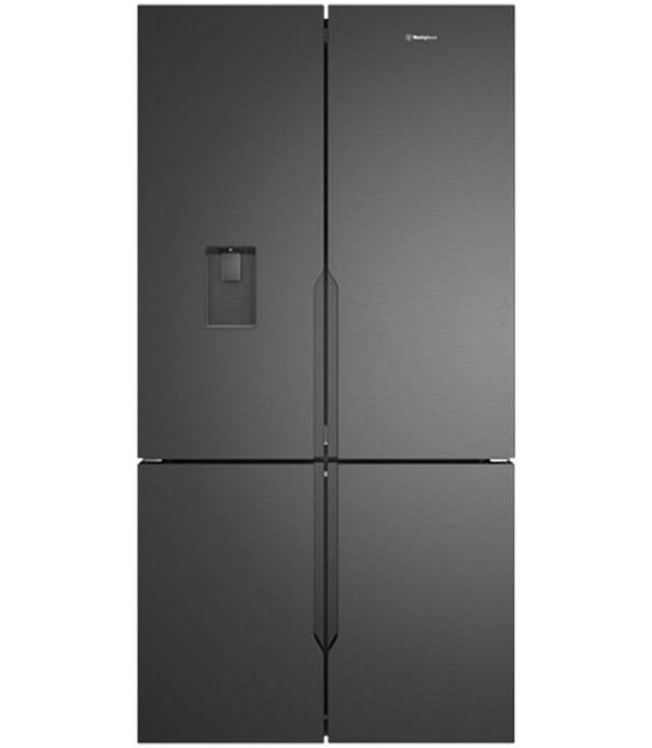 Westinghouse 564L French Quad Door Refrigerator with Plumbed Ice & Water Dispenser Matte Black WQE5650BA