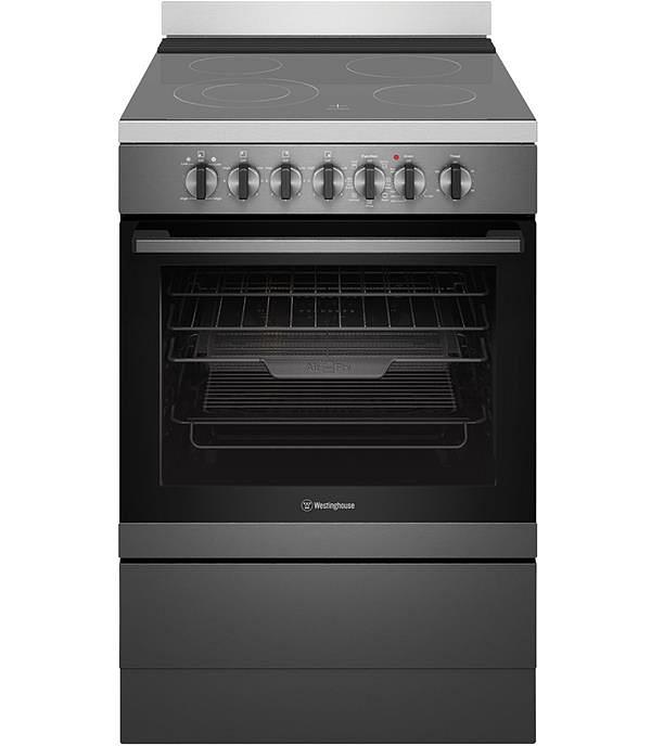 Westinghouse 60cm freestanding electric oven with airfry, dark stainless steel WFE646DSCB