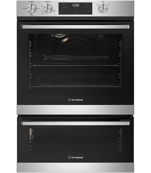 Westinghouse 60cm multi-function 3 stainless steel gas fan forced oven with separate grill, programmable timer, knob controls and 80L WVG6565SD