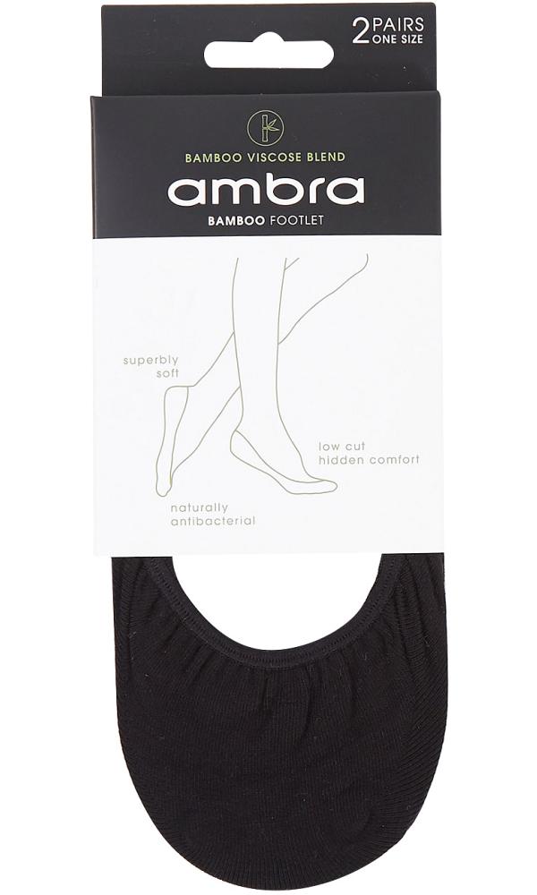 Ambra Bamboo Blend Footlet Sock 2 Pack