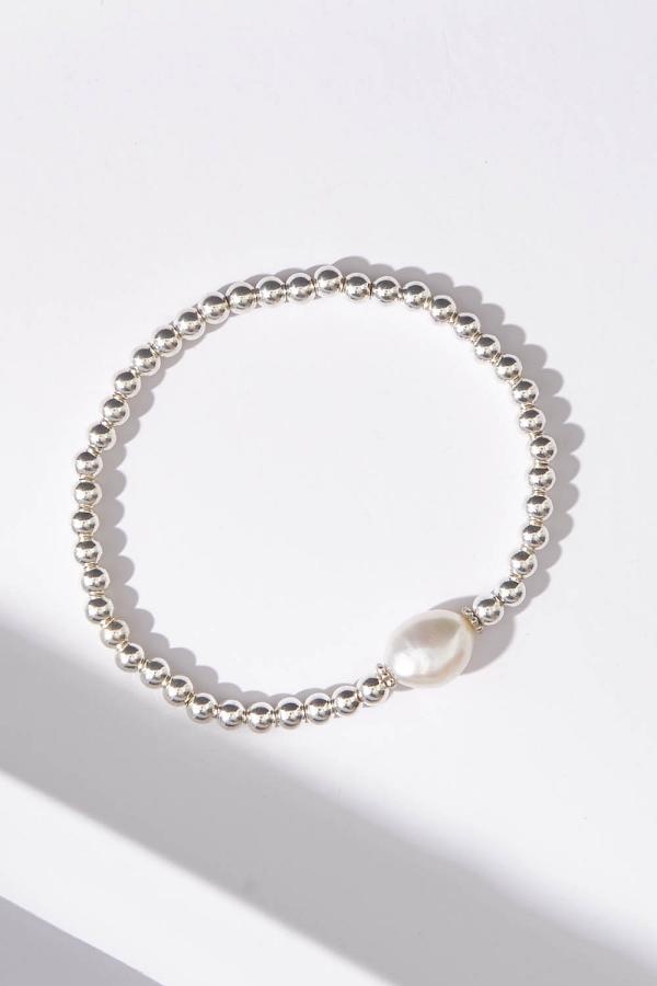 Lush Designs Tayah Keshi Sterling Silver Pearl Bracelet