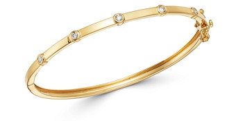 Bloomingdale's Diamond Bezel Set Bangle Bracelet in 14K Yellow Gold, 0.20 ct. t.w. - 100% Exclusive