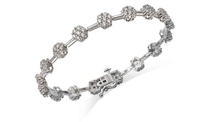 Bloomingdale's Diamond Cluster Bracelet in 14K White Gold, 3.0 ct. t.w. - 100% Exclusive