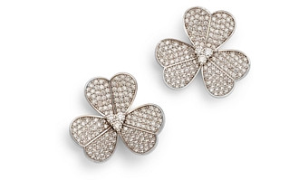 Bloomingdale's Diamond Flower Statement Earrings in 14K White Gold, 1.90 ct. t.w.