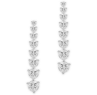 Bloomingdale's Diamond Graduated Linear Earrings in 14K White Gold, 3.0 ct. t.w. - 100% Exclusive