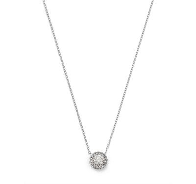 Bloomingdale's Diamond Halo Pendant Necklace in 14K White Gold, 1.0 ct. t.w.
