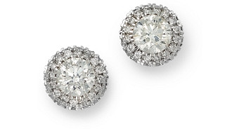 Bloomingdale's Diamond Halo Stud Earrings in 14K White Gold, 2.0 ct. t.w. - 100% Exclusive