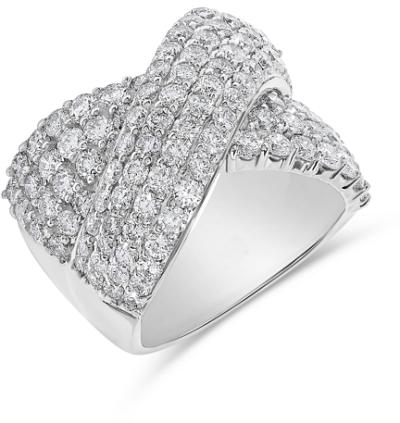 Bloomingdale's Fine Collection Diamond Crossover Ring in 14K White Gold, 4.45 ct. t. w.