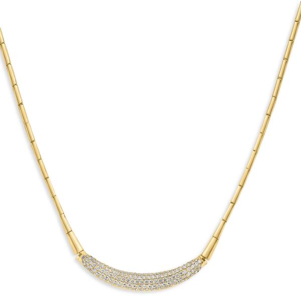 Bloomingdale's Fine Collection Diamond Curved Bar Necklace in 14K Yellow Gold, 2.60 ct. t. w. - Exclusive