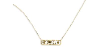 Bloomingdale's Lucky Symbol Bar Necklace in 14K Yellow Gold, 18