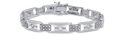 Bloomingdale's Men's Diamond Link Bracelet in 14K White Gold, 1.25 ct. t.w. - 100% Exclusive