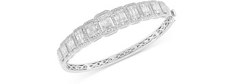 Bloomingdale's Mosaic Diamond Statement Bangle in 14K White Gold, 3.0 ct. t.w. - 100% Exclusive