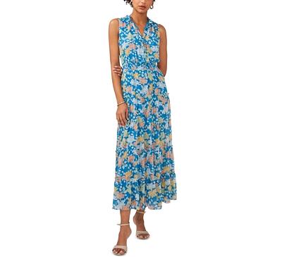 1.state Sleeveless Tiered Floral Maxi Dress