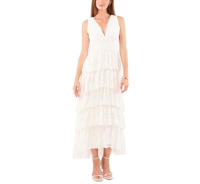 1.state Sleeveless Tiered Lace Maxi Dress