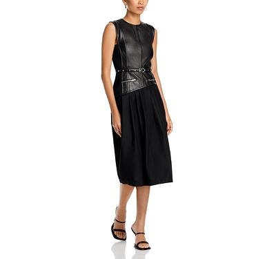 3.1 Phillip Lim Belted Mixed Media Dress