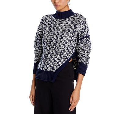 3.1 Phillip Lim Wool Float Jacquard Cutaway Sweater