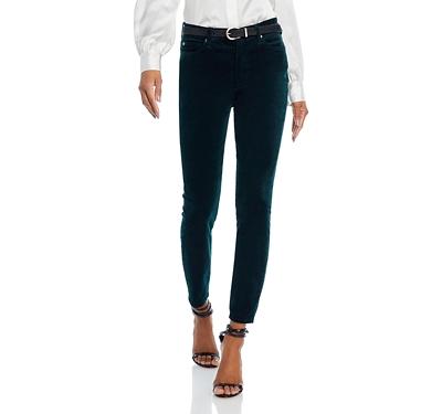 7 For All Mankind High Rise Ankle Skinny Jeans in Hunter Green