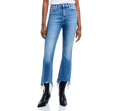 7 For All Mankind Slim Kick High Rise Cropped Flare Jeans in Sloan Vintage