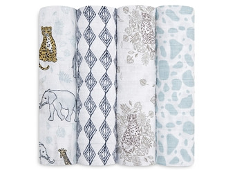 Aden and Anais 4 Pk. Printed Classic Swaddles