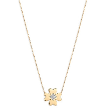 Adina Reyter 14K Yellow Gold Diamond Clover Pendant Necklace, 15-16