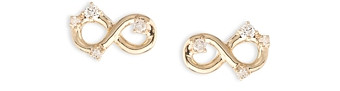Adina Reyter 14K Yellow Gold Diamond Infinity Stud Earrings