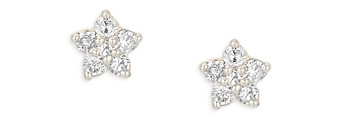 Adina Reyter 14K Yellow Gold Paris Diamond Star Flower Stud Earrings