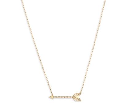 Adina Reyter 14K Yellow Gold Pave Diamond Arrow Pendant Necklace, 15