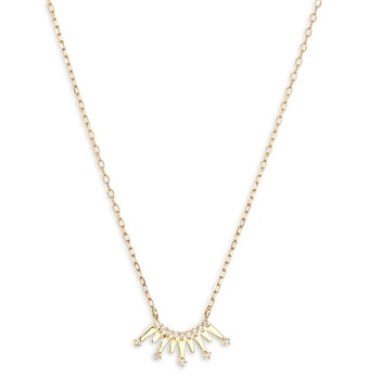 Adina Reyter 14K Yellow Gold Pave Diamond Crown Pendant Necklace, 15