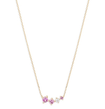 Adina Reyter 14K Yellow Gold Pink Sapphire & Diamond Collar Necklace, 15-16