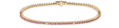 Adina Reyter 14K Yellow Gold Pink Sapphire & Diamond Tennis Bracelet