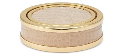 Aerin Classic Croc Embossed Leather Coasters, Set of 4