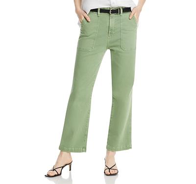 Ag Analeigh High Rise Straight Leg Jeans in Sulfur Forest Green