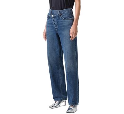 Agolde Criss Cross High Rise Cotton Jeans in Control