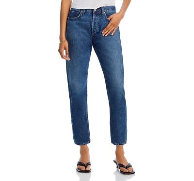 Agolde Parker Cotton High Rise Cropped Slim Jeans in Surreal