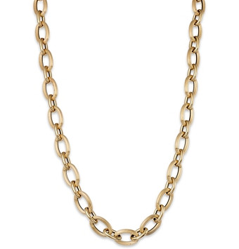Alberto Amati 14K Yellow Gold Fancy Oval Open Link Chain Necklace, 18