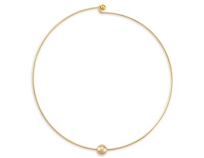 Alexa Leigh Ball Bead Wire Choker Necklace in 18K Gold Filled