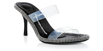 Alexander Wang Women's Kira 85 Crystal Slide Sandals