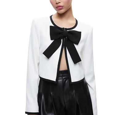 Alice and Olivia Kidman Bow Cropped Top